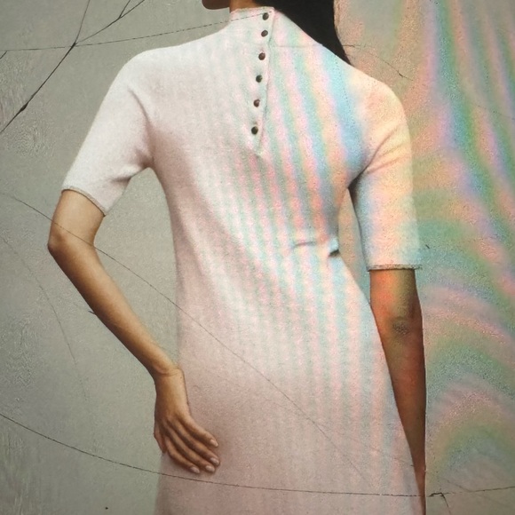 Maeve Light Pink Mini Dress with Front Pockets - Picture 2 of 7